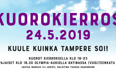 Kuorokierros 2019 tapahtumapaikat ja ajat